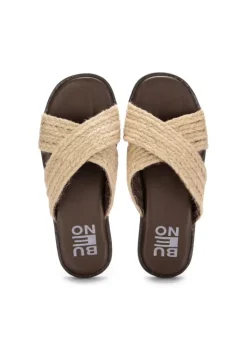 BUENO | SANDALEN SEIL LEDER BEIGE Clearance