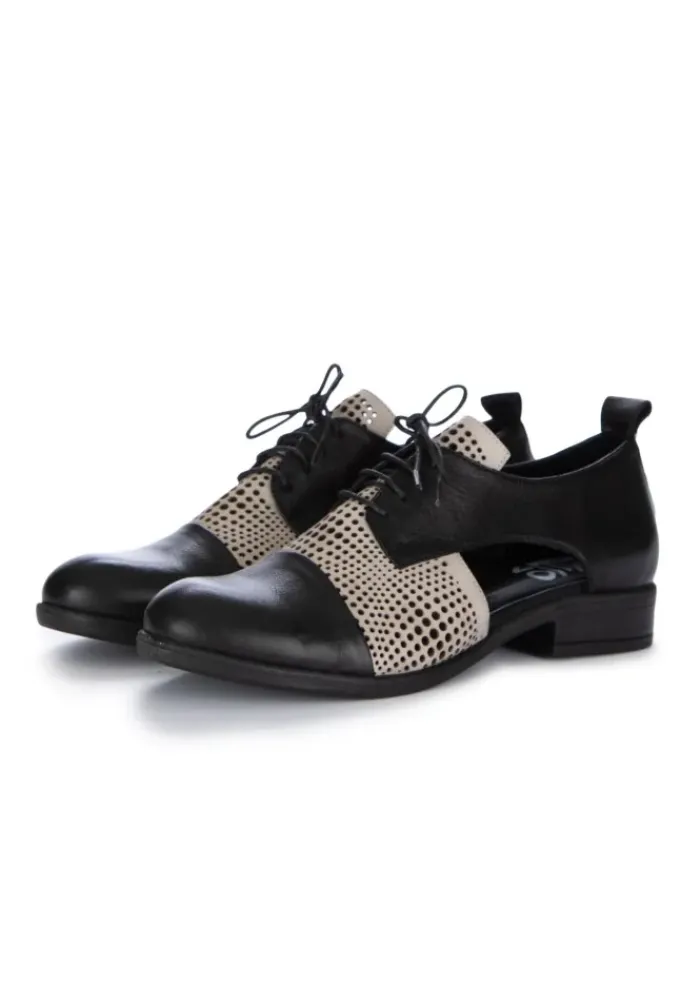 BUENO | SCHNÜRSCHUHE PERFORIERT SCHWARZ GRAU Hot