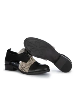BUENO | SCHNÜRSCHUHE PERFORIERT SCHWARZ GRAU Hot