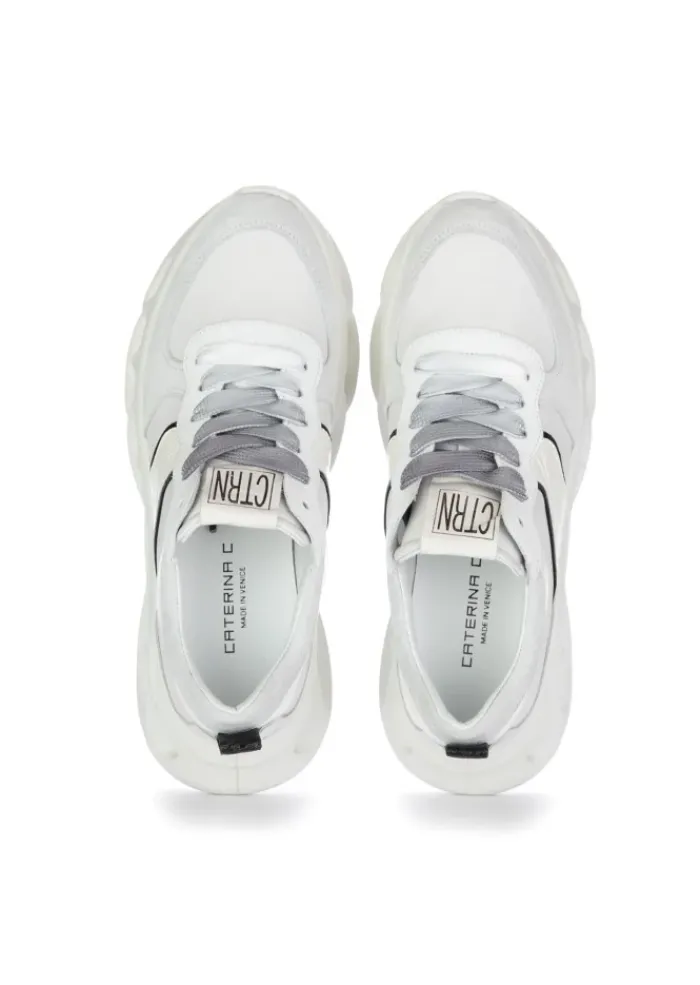 CATERINA C | SNEAKER LEDER WILDLEDER WEIß Clearance