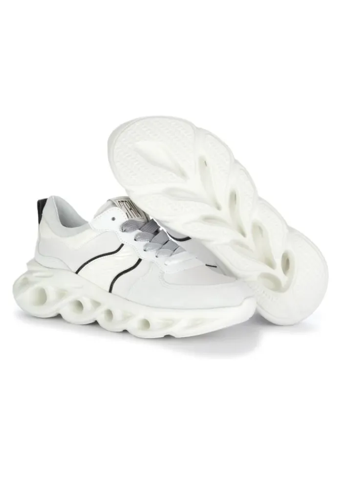 CATERINA C | SNEAKER LEDER WILDLEDER WEIß Clearance