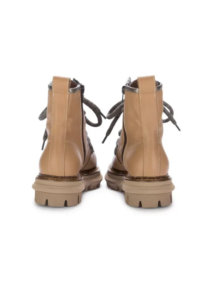 CATERINA C | STIEFELETTEN LEDER PONYHAAR BRAUN BLAU Fashion