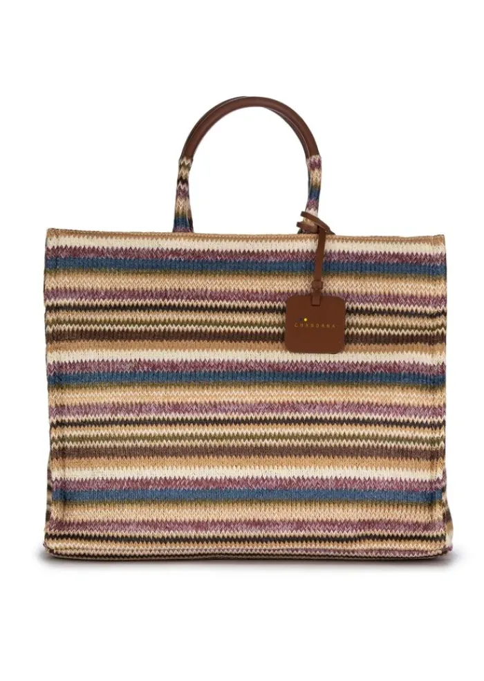 CHANDANA | SHOPPER TASCHE CAMILLE MEDIUM BANES PRUNE MEHRFARBIG Sale