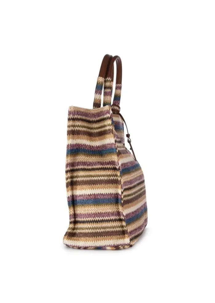 CHANDANA | SHOPPER TASCHE CAMILLE MEDIUM BANES PRUNE MEHRFARBIG Sale