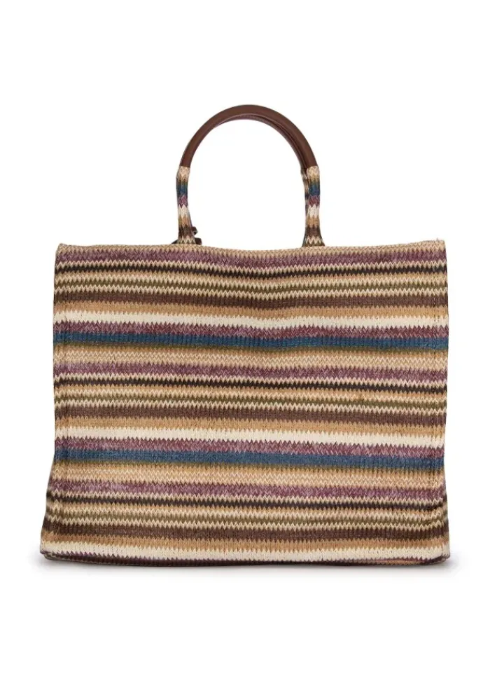 CHANDANA | SHOPPER TASCHE CAMILLE MEDIUM BANES PRUNE MEHRFARBIG Sale