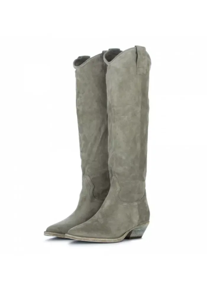 JUICE DAMEN COWBOY STIEFEL | SIENA WILDLEDER GRÜN Online