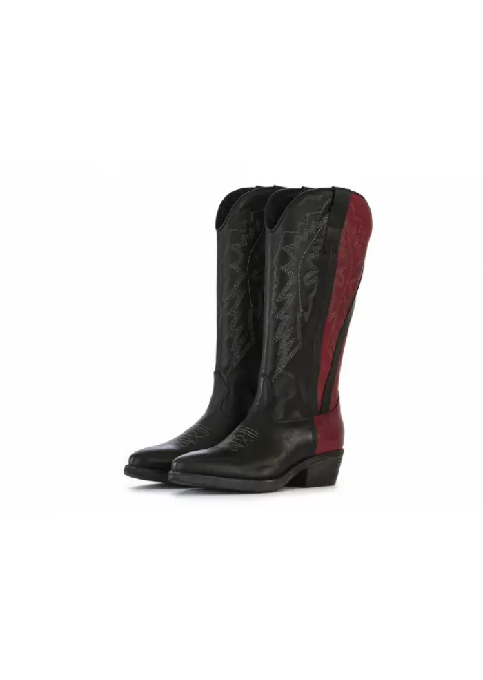 POEVE DAMEN COWBOY STIEFEL POESIE VENEZIANE | JSAA1 VELVET SCHWARZ BORDEAUX Clearance