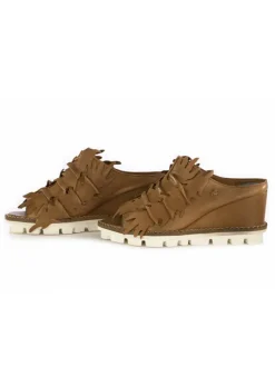 PATRIZIA BONFANTI DAMEN KEILSCHUHE | BRAUN LEDER Hot