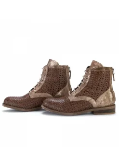 JUICE DAMEN SCHNÜRSTIEFELETTEN | INTRECCIO FOSSIL BRAUN Fashion