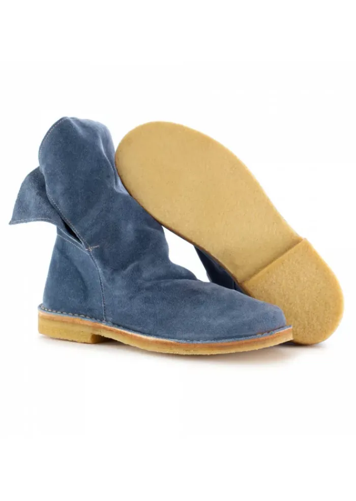 MANUFATTO TOSCANO DAMEN STIEFEL VINCI | BLAU WILDLEDER Clearance
