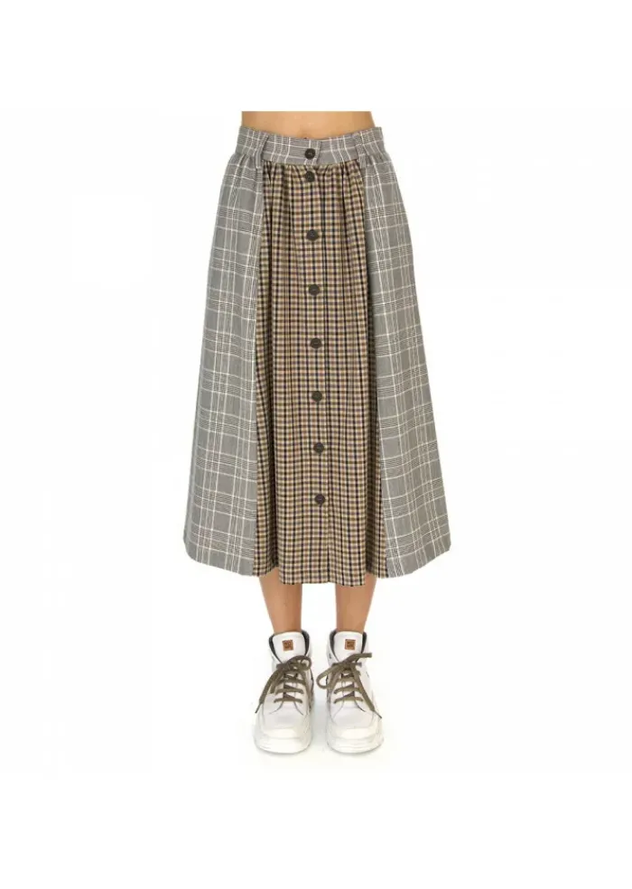 SEMICOUTURE DAMENROCK | Y9AI24 WEIß BEIGE SCHWARZ BRAUN Best