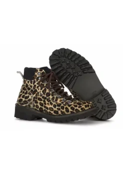 MANUFATTO TOSCANO DAMENSCHUHE STIEFELETTEN LEOPARD BEIGE VINCI Fashion