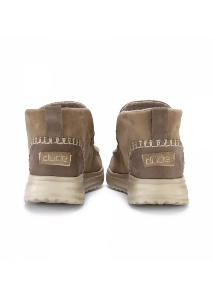 HEY DUDE SHOES DAMENSTIEFELETTEN HEY DUDE | DENNY SUEDE BEIGE Sale
