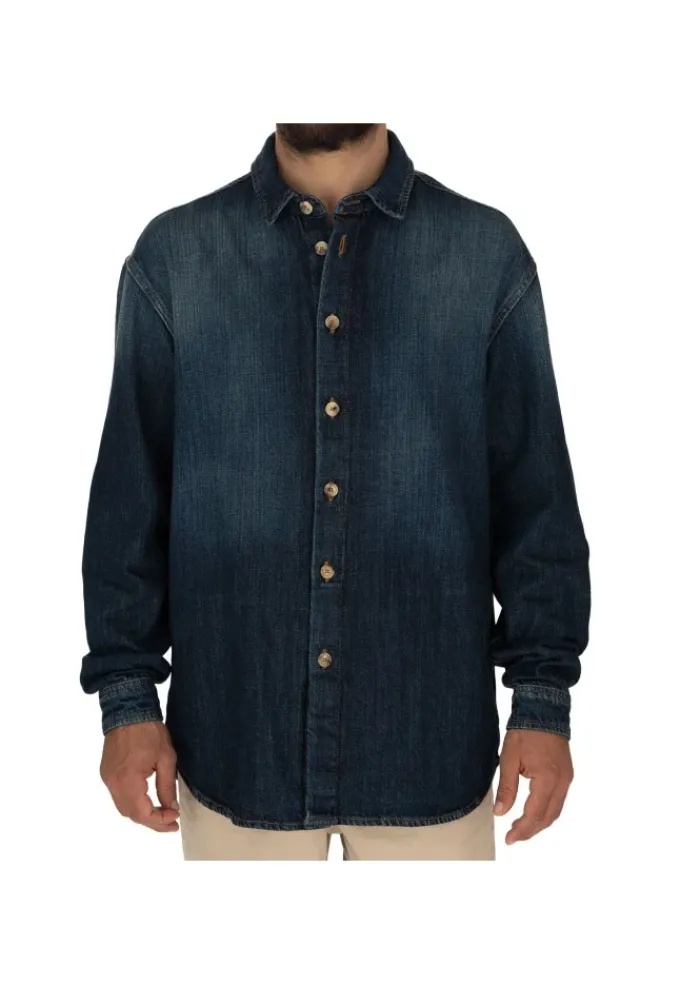 DONDUP | HEMD DENIM BAUMWOLLE BLAU Outlet