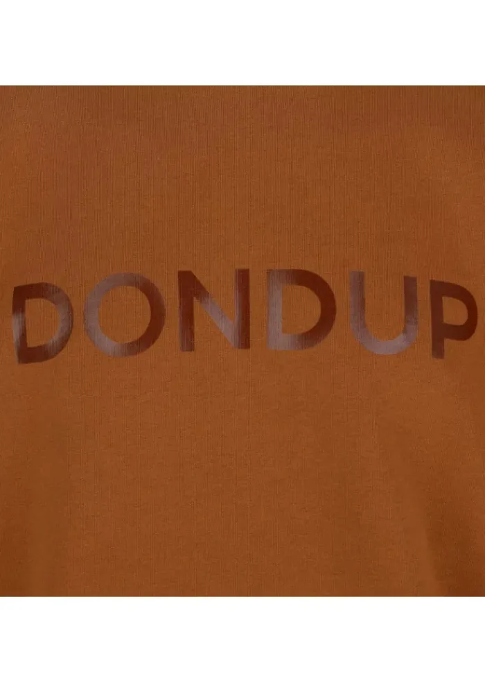 DONDUP | SWEATSHIRT REGULAR LOGO BRAUN Discount