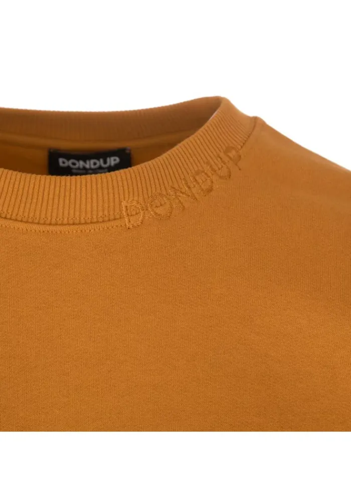 DONDUP | SWEATSHIRT RUNDHALS LOGO BAUMWOLLE OCKER Online