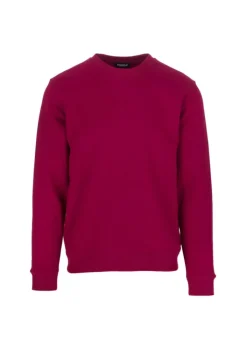 DONDUP | SWEATSHIRT RUNDHALS LOGO BAUMWOLLE MAGENTA Clearance