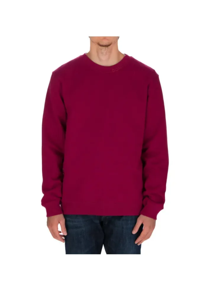 DONDUP | SWEATSHIRT RUNDHALS LOGO BAUMWOLLE MAGENTA Clearance