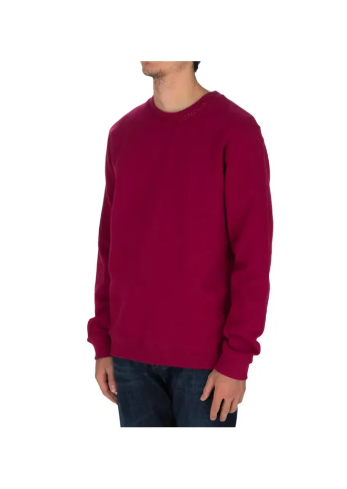 DONDUP | SWEATSHIRT RUNDHALS LOGO BAUMWOLLE MAGENTA Clearance