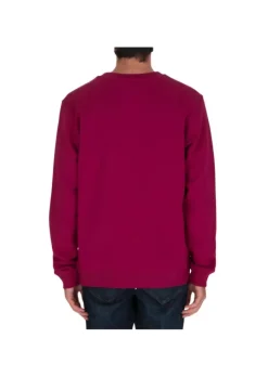 DONDUP | SWEATSHIRT RUNDHALS LOGO BAUMWOLLE MAGENTA Clearance