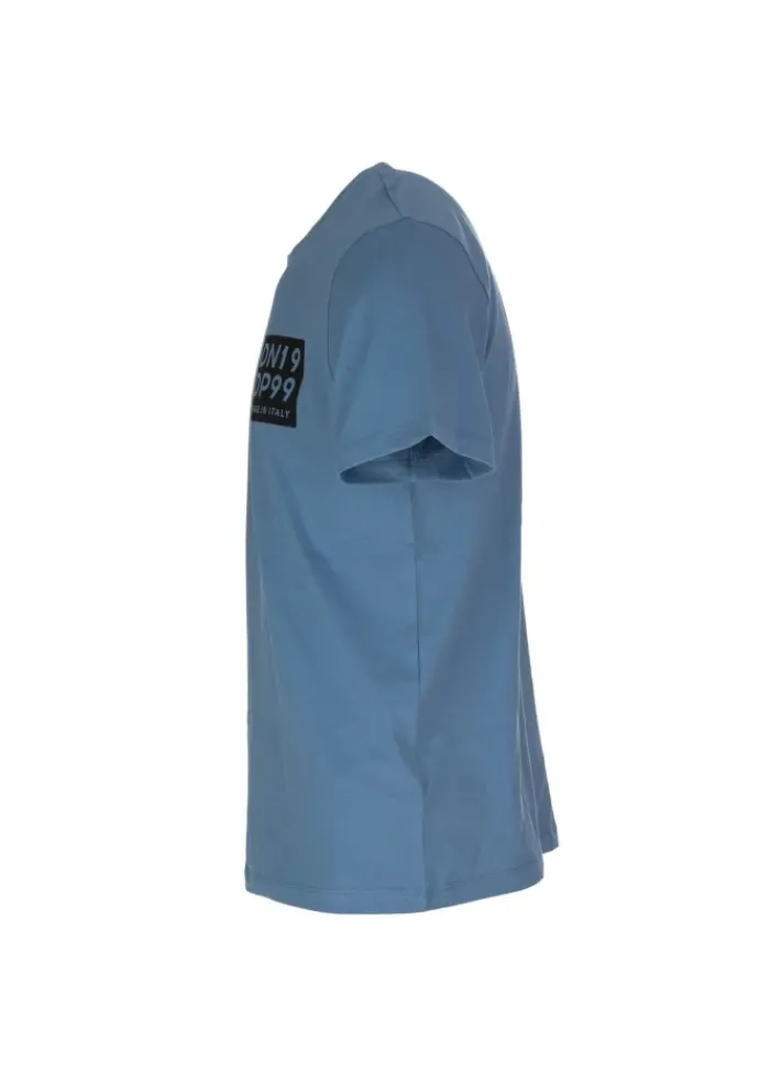 DONDUP | T-SHIRT KONTRASTIERENDES LOGO PUDERBLAU Discount