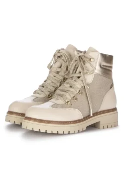 ELENA | SCHNÜRSTIEFELETTEN SAUVAGE GLITZER ROSA/BEIGE Best