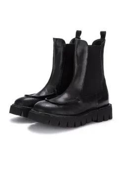 ERNESTO DOLANI | CHUNKY STIEFELETTEN LEDER SCHWARZ Clearance