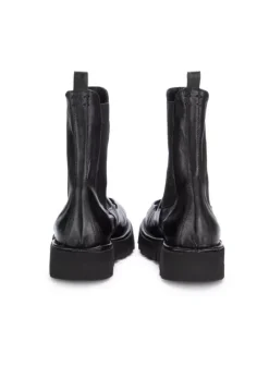 ERNESTO DOLANI | CHUNKY STIEFELETTEN LEDER SCHWARZ Clearance
