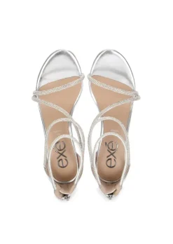 EXE' EXÉ | ABSATZSANDALEN REBECA STRASS SILBER Hot