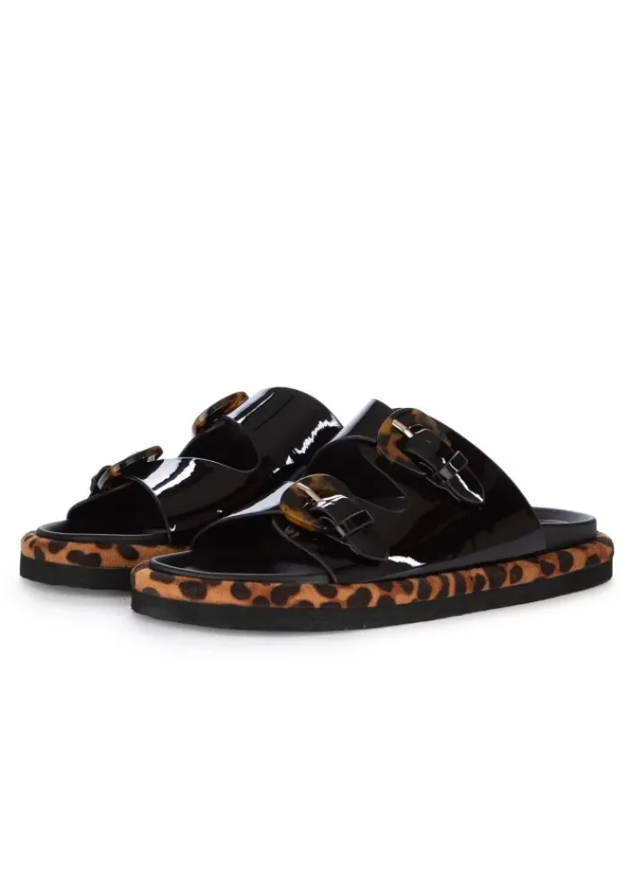 EXE' EXE' | SANDALEN ANIMALIER SCHWARZ BRAUN Discount