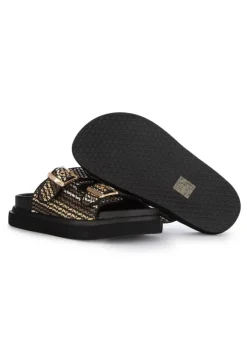 EXE' EXE' | SANDALEN BOHO RAFFIA SCHWARZ MEHRFARBIG Outlet