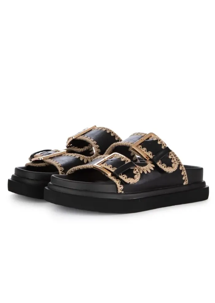 EXE' EXE' | SANDALEN DEKORATIVE STICKEREIEN SCHWARZ Discount