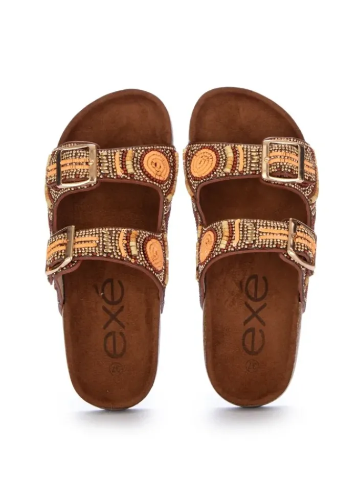 EXE' EXE' | SANDALEN ETHNISCHER STIL BRAUN ORANGE Hot