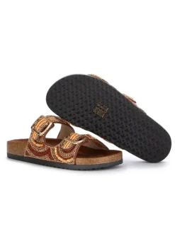 EXE' EXE' | SANDALEN ETHNISCHER STIL BRAUN ORANGE Hot