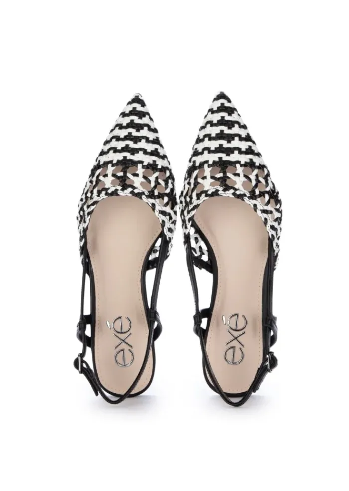 EXE' EXE' | SLINGBACK MIAMI WEBMUSTERN WEISS SCHWARZ Best