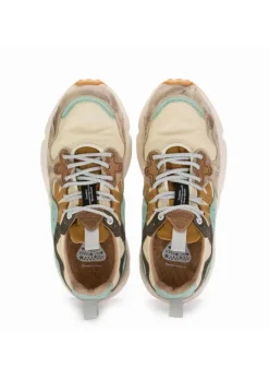 FLOWER MOUNTAIN | SNEAKER YAMANO 3 LEDER BEIGE HELLBLAU Hot