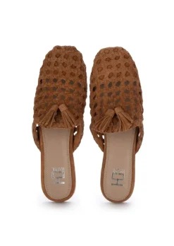 HADEL | MULES NETZ SUEDE BRAUN Clearance