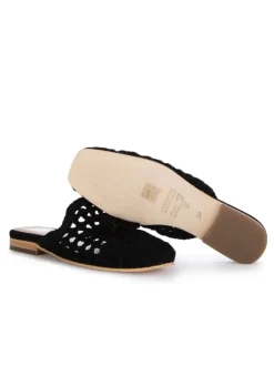 HADEL | MULES NETZ SUEDE SCHWARZ Outlet