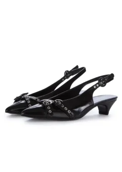 HALMANERA | SLINGBACK PUMPS FEDE GLAZE SCHWARZ Hot