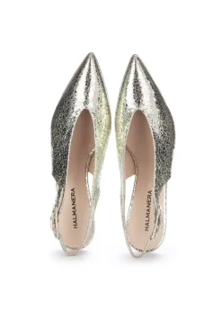 HALMANERA | SLINGBACK PUMPS VALE MELIA METALLISCH Hot
