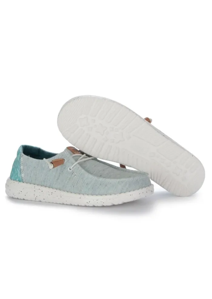 HEY DUDE SHOES HEY DUDE | FLACHE SCHUHE HEATHERED SLUB TROPICAL TÜRKIS Best