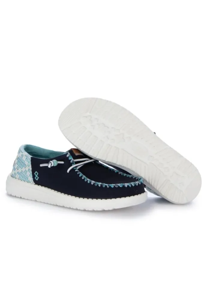 HEY DUDE SHOES HEY DUDE | FLACHE SCHUHE WENDY FUNK JACQUARD BLAU Online