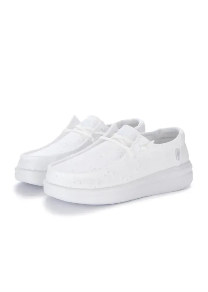 HEY DUDE SHOES HEY DUDE | FLACHE SCHUHE WENDY RISE EYELET WEISS Online