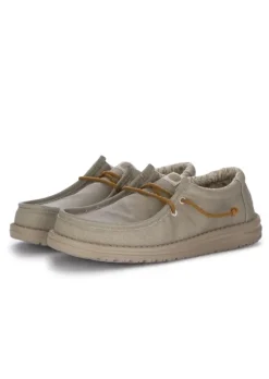 HEY DUDE SHOES HEY DUDE | FLACHE SCHUHE WALLY WAXED CANVAS GRAU Clearance