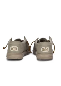 HEY DUDE SHOES HEY DUDE | FLACHE SCHUHE WALLY WAXED CANVAS GRAU Clearance