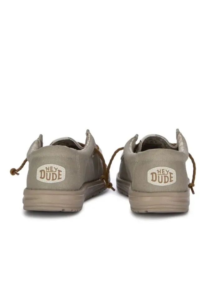 HEY DUDE SHOES HEY DUDE | FLACHE SCHUHE WALLY WAXED CANVAS GRAU Clearance