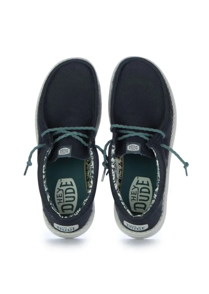 HEY DUDE SHOES HEY DUDE | FLACHE SCHUHE WALLY WAXED CANVAS BLAU Discount