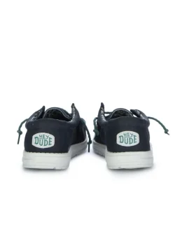 HEY DUDE SHOES HEY DUDE | FLACHE SCHUHE WALLY WAXED CANVAS BLAU Discount