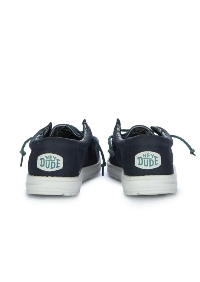 HEY DUDE SHOES HEY DUDE | FLACHE SCHUHE WALLY WAXED CANVAS BLAU Discount