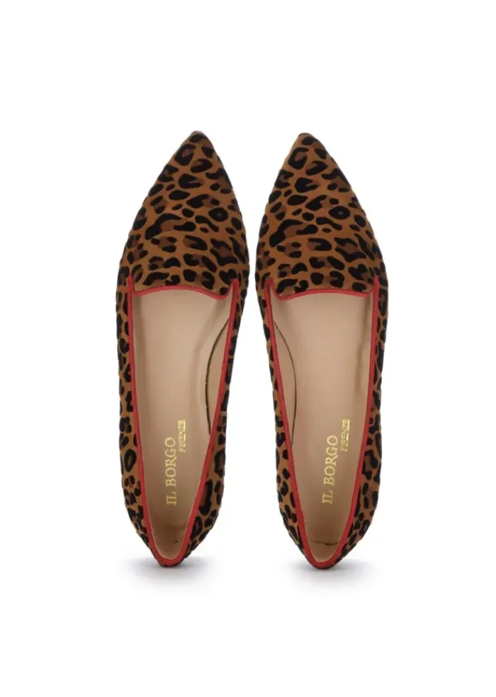IL BORGO FIRENZE | FLACHE SCHUHE LEOPARDINO BRAUN SCHWARZ ROT Best